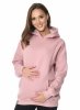 MijaCulture - 3 in1 warm maternity hoodie, for breastfeeding and after  „Molly ” M001 pink